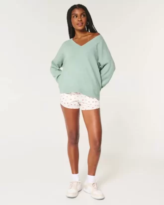 Πουλόβερ Hollister Comfy Cloud Oversized με λαιμόκοψη