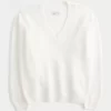 Πουλόβερ Hollister Comfy Cloud Oversized με λαιμόκοψη Πουλόβερ Hollister Comfy Cloud Oversized με λαιμόκοψη
