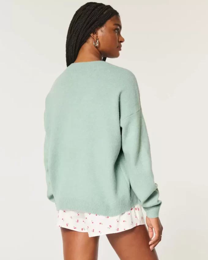 Πουλόβερ Hollister Comfy Cloud Oversized με λαιμόκοψη