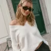 Πουλόβερ Hollister Comfy Cloud Oversized με λαιμόκοψη Πουλόβερ Hollister Comfy Cloud Oversized με λαιμόκοψη