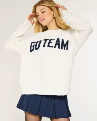 Γραφικό πουλόβερ Hollister Comfy Cloud Oversized Go Team
