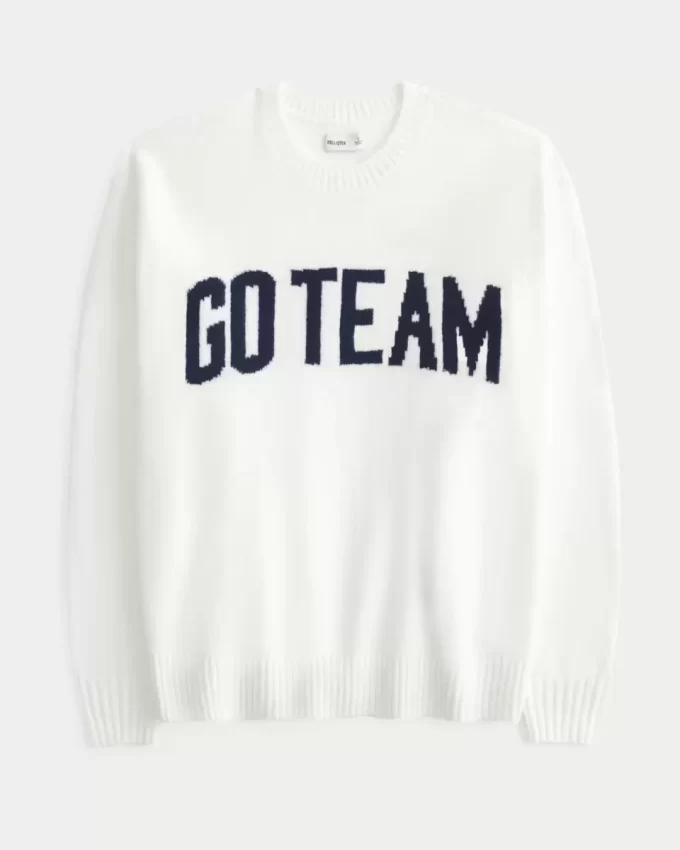 Γραφικό πουλόβερ Hollister Comfy Cloud Oversized Go Team Γραφικό πουλόβερ Hollister Comfy Cloud Oversized Go Team