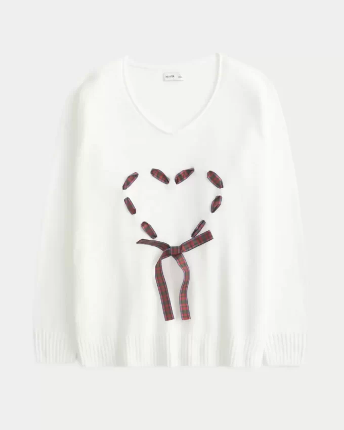 Πουλόβερ Hollister Comfy Cloud Oversized Heart Πουλόβερ Hollister Comfy Cloud Oversized Heart