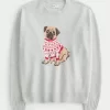 Πουλόβερ Hollister Comfy Cloud Puppy Graphic Crew Πουλόβερ Hollister Comfy Cloud Puppy Graphic Crew
