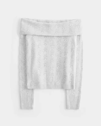 Πουλόβερ Hollister Comfy Cloud Stitchy Off-the-Shoulder