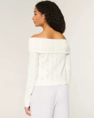Πουλόβερ Hollister Comfy Cloud Stitchy Off-the-Shoulder
