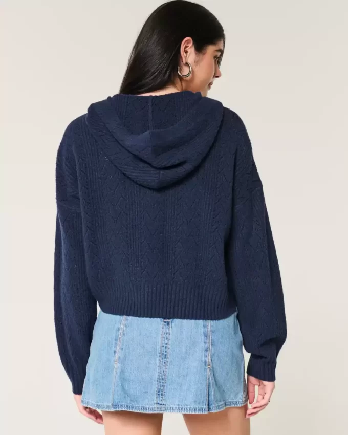 Hollister Comfy Cloud Zip-Up πουλόβερ με κουκούλα Hollister Comfy Cloud Zip-Up πουλόβερ με κουκούλα