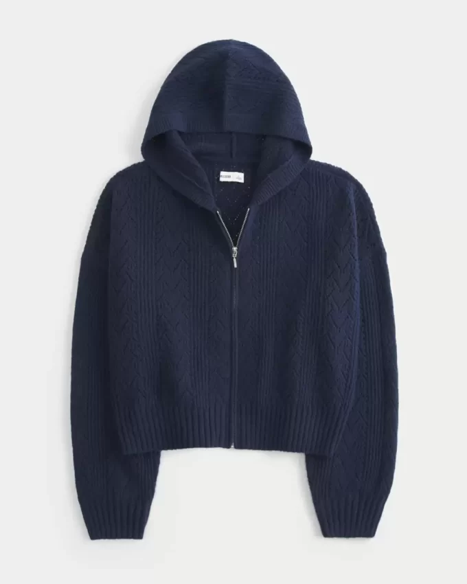 Hollister Comfy Cloud Zip-Up πουλόβερ με κουκούλα Hollister Comfy Cloud Zip-Up πουλόβερ με κουκούλα