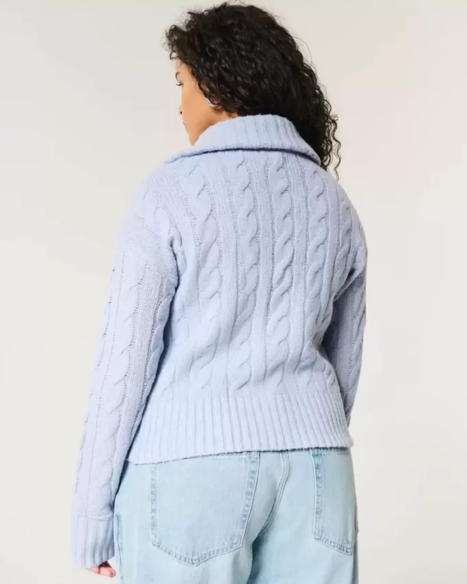 Hollister Comfy Cloud Zip-Up πουλόβερ Hollister Comfy Cloud Zip-Up πουλόβερ