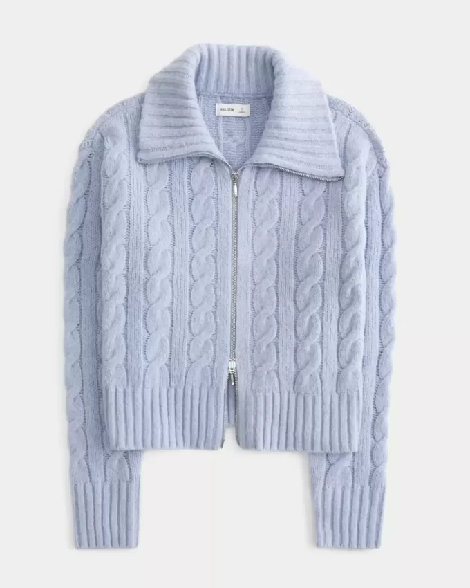 Hollister Comfy Cloud Zip-Up πουλόβερ Hollister Comfy Cloud Zip-Up πουλόβερ