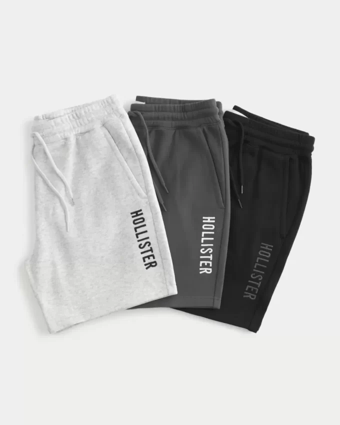 Σορτς με λογότυπο Hollister Feel Good Fleece Mid-thigh 3-pack