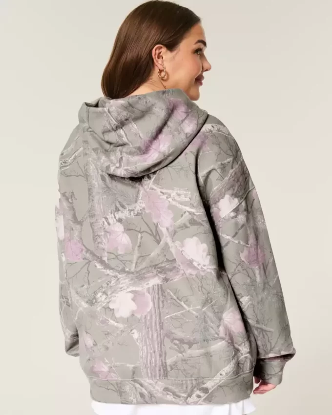 Hollister Feel Good Oversized Camo Hoodie