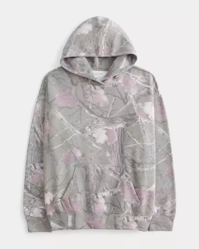 Hollister Feel Good Oversized Camo Hoodie