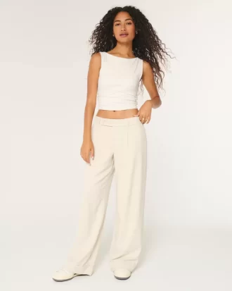 Χαμηλό ψηλό φαρδύ παντελόνι Hollister Livvy