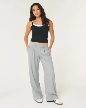 Χαμηλό ψηλό φαρδύ παντελόνι Hollister Livvy