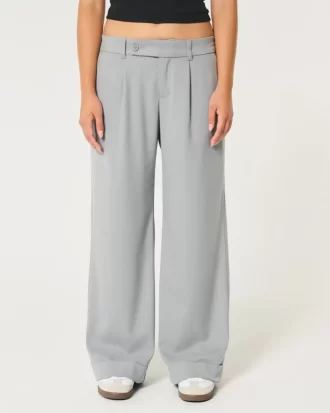 Χαμηλό ψηλό φαρδύ παντελόνι Hollister Livvy