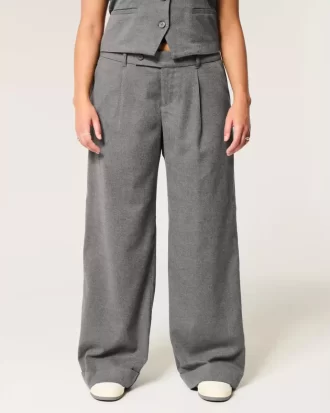 Χαμηλό ψηλό φαρδύ παντελόνι Hollister Livvy