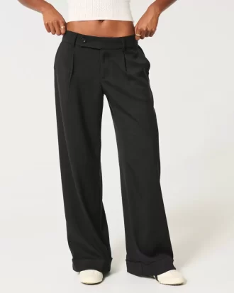 Χαμηλό ψηλό φαρδύ παντελόνι Hollister Livvy