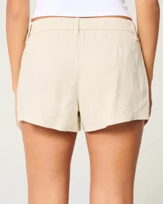 Χαμηλό λινό σορτς Hollister Livvy 3″ Χαμηλό λινό σορτς Hollister Livvy 3″