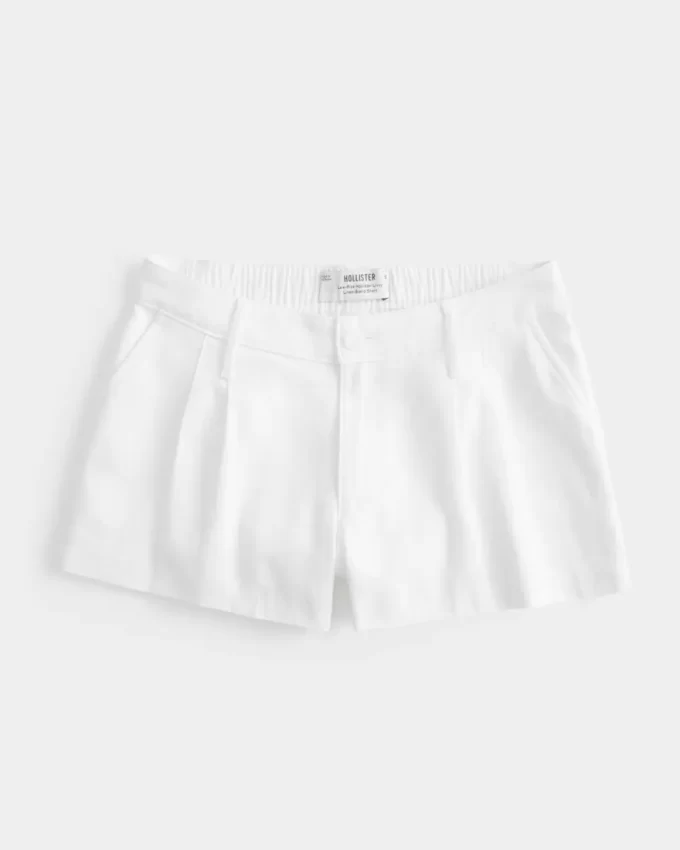 Χαμηλό λινό σορτς Hollister Livvy 3″ Χαμηλό λινό σορτς Hollister Livvy 3″