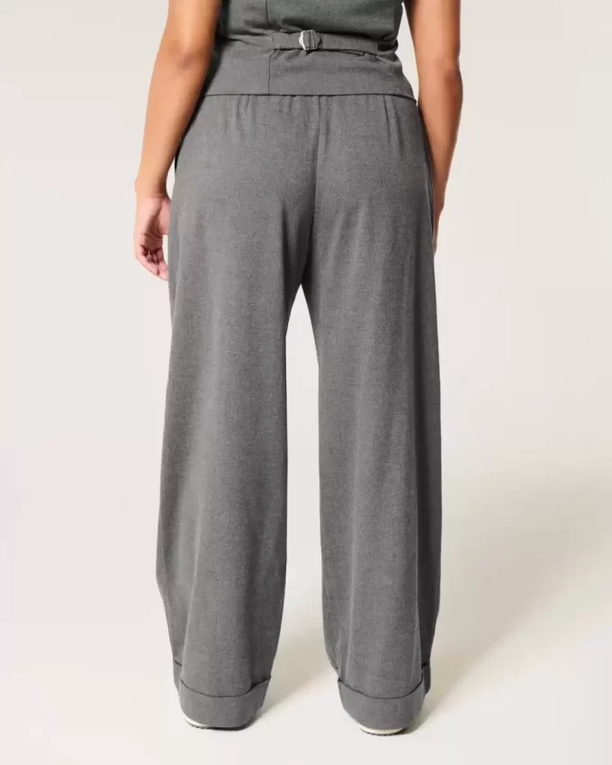 Χαμηλό ψηλό φαρδύ παντελόνι Hollister Livvy