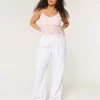Παντελόνι Hollister Livvy Ultra ψηλό λινό-Μείγμα με φαρδύ πόδι Παντελόνι Hollister Livvy Ultra ψηλό λινό-Μείγμα με φαρδύ πόδι