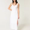 Φόρεμα Hollister Sofia Side-Smocked Eyelet Maxi Φόρεμα Hollister Sofia Side-Smocked Eyelet Maxi