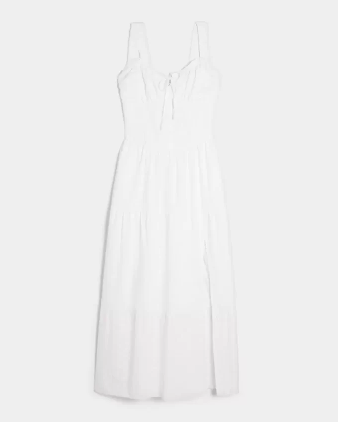 Φόρεμα Hollister Sofia Side-Smocked Eyelet Maxi Φόρεμα Hollister Sofia Side-Smocked Eyelet Maxi