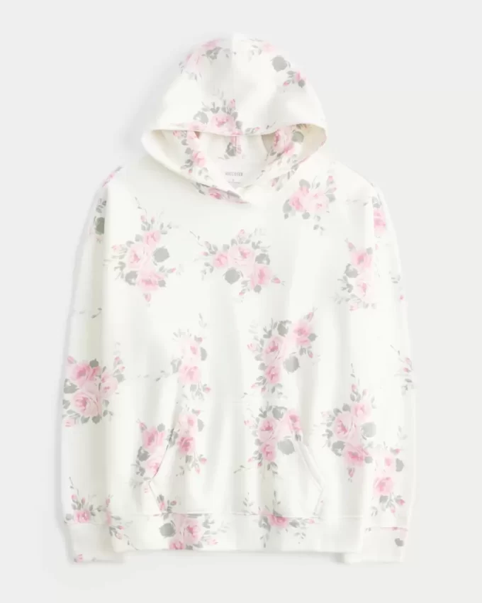 Hoodie Hollister Feel Good Υπερμεγέθης φλοράλ μοτίβο Hoodie Hollister Feel Good Υπερμεγέθης φλοράλ μοτίβο