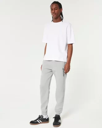 Χαλαροί Joggers με λογότυπο Fleece