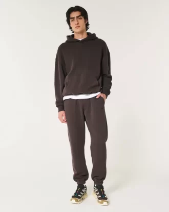 Χαλαροί Joggers με λογότυπο Fleece