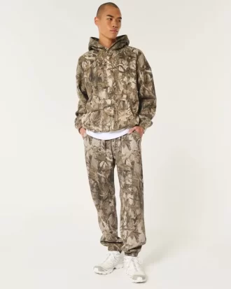 Χαλαροί Joggers με λογότυπο Fleece