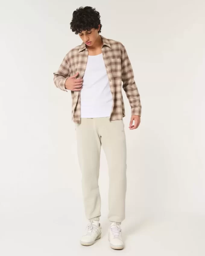 Χαλαροί Joggers με λογότυπο Fleece Χαλαροί Joggers με λογότυπο Fleece
