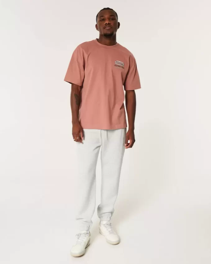 Χαλαροί Joggers με λογότυπο Fleece Χαλαροί Joggers με λογότυπο Fleece