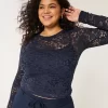 Ολόβερ Lace Crew Top Ολόβερ Lace Crew Top