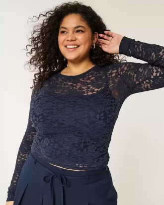 Ολόβερ Lace Crew Top