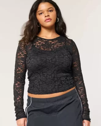 Ολόβερ Lace Crew Top