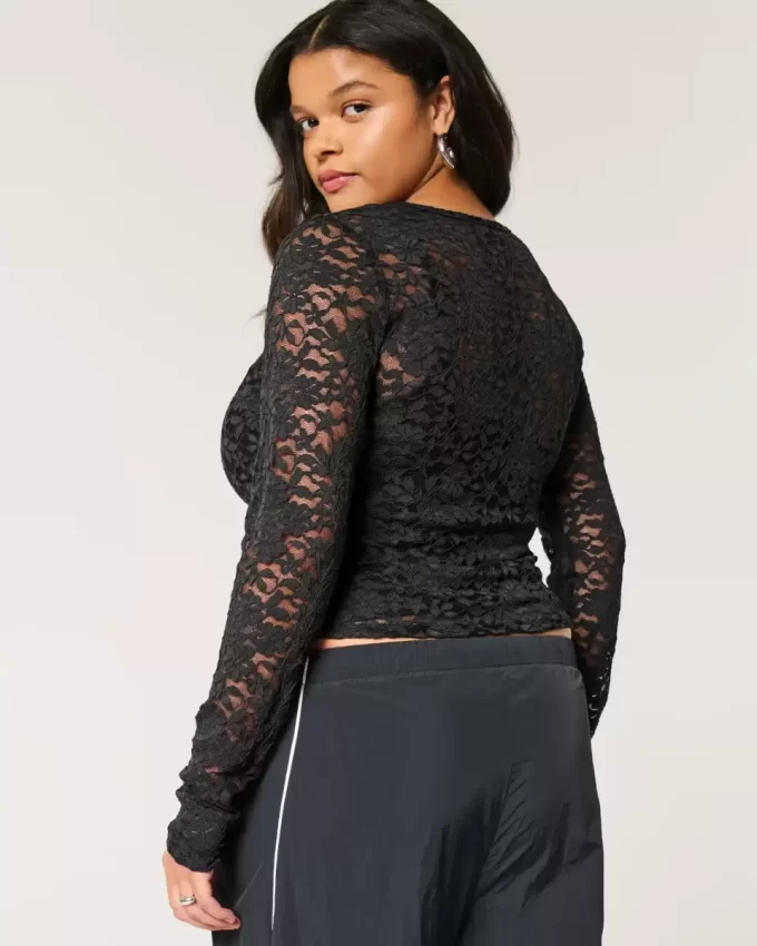 Ολόβερ Lace Crew Top Ολόβερ Lace Crew Top