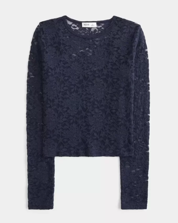 Ολόβερ Lace Crew Top Ολόβερ Lace Crew Top