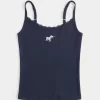 Lace Trim Dog Graphic Tank