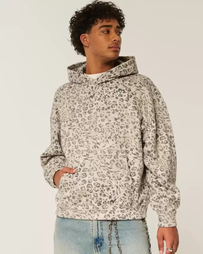 Φορτωτό με κουκούλα Leopard Print Φορτωτό με κουκούλα Leopard Print