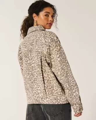 Τζιν μπουφάν Leopard Print