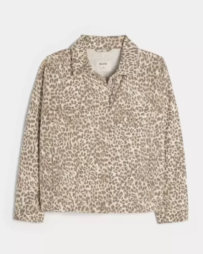 Τζιν μπουφάν Leopard Print Τζιν μπουφάν Leopard Print