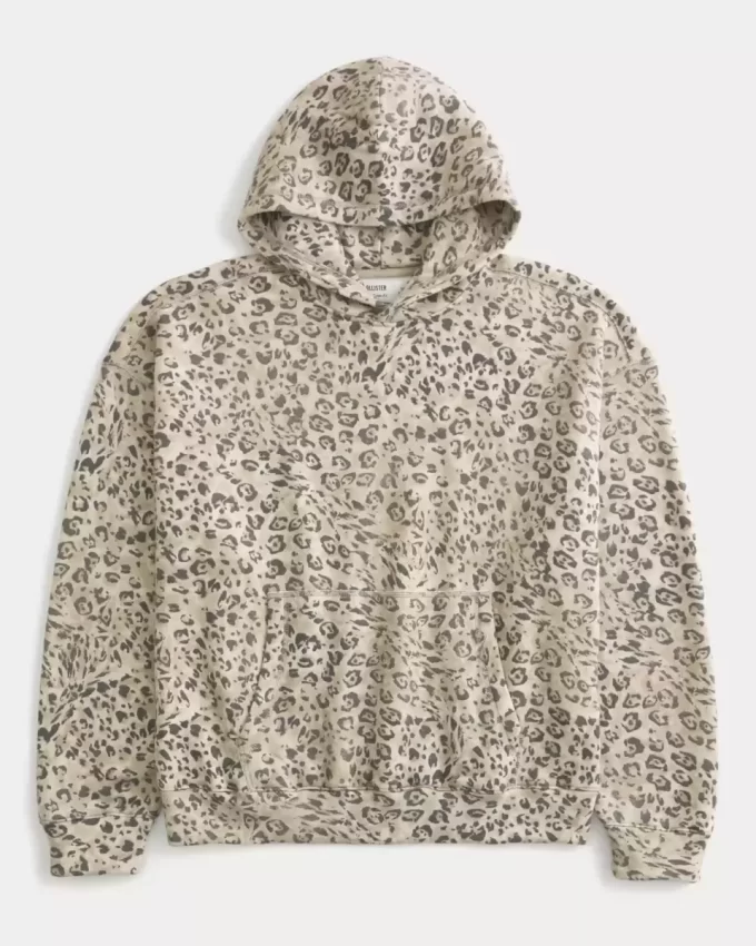 Φορτωτό με κουκούλα Leopard Print Φορτωτό με κουκούλα Leopard Print