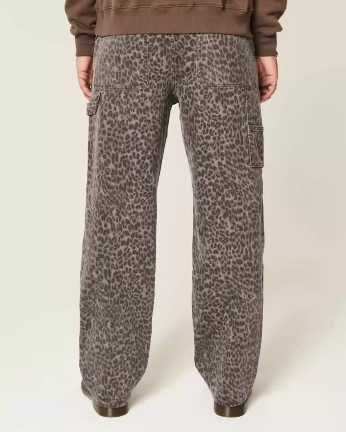 Leopard Print Baggy Painter Jeans Leopard Print Baggy Painter Jeans