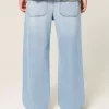 Light Wash Astronaut Graphic Super Baggy Jeans