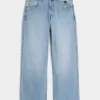 Light Wash Astronaut Graphic Super Baggy Jeans