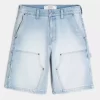 Light Wash Baggy τζιν σορτς ζωγραφικής Light Wash Baggy τζιν σορτς ζωγραφικής