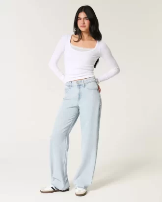 Ψηλόροφο Light Wash Baggy Jeans
