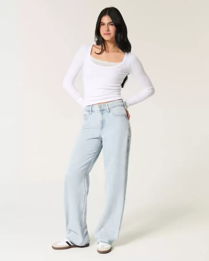 Ψηλόροφο Light Wash Baggy Jeans